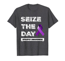 Load image into Gallery viewer, Epilepsy Awareness T Shirt, Seize The Day, November, Purple
