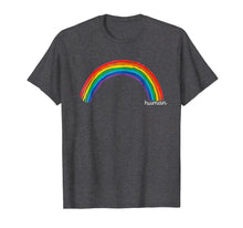 Load image into Gallery viewer, HUMAN Rainbow LGBT Pride Tshirt for Gay Boys Lesbian Bi Tran