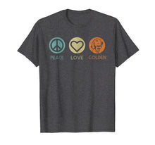 Load image into Gallery viewer, Vintage Peace Love Golden Retriever Tshirt Dog Lover Gifts