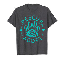 Load image into Gallery viewer, Rescue Adopt Animal Lover Love Cats Dogs Paw Print T-Shirt