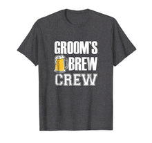 Load image into Gallery viewer, Mens Groom's Brew Crew Funny Groomsmen Bachelor Party Shirt
