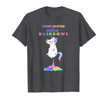 Load image into Gallery viewer, i Fart glitter Poop rainbow - farting unicorn fartnite shirt