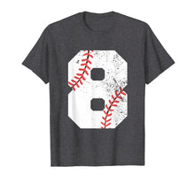 Load image into Gallery viewer, Kids 8th Birthday Baseball 8 Years Old shirt