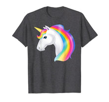 Load image into Gallery viewer, Magical White Unicorn Lovely Rainbow Mane T-Shirt