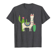 Load image into Gallery viewer, Cute Llama With Flower & Cactus / Llama Lover Gift & T-Shirt