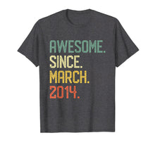 Load image into Gallery viewer, Born in March 2014 T-Shirt Vintage 5th Birthday Him Her