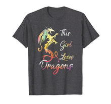 Load image into Gallery viewer, Cute Girls Clothing - This Girl Loves Dragons Fun T shirt