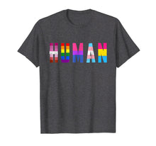 Load image into Gallery viewer, HUMAN Flag LGBT Gay Pride Month Transgender T Shirt