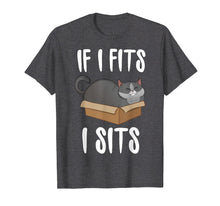 Load image into Gallery viewer, If I Fits I Sits Cat Meme Shirt Funny Cat In A Box T-shirt
