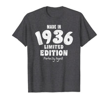 Load image into Gallery viewer, 83rd Birthday Gift Distressed Text 1936 T-Shirt Design