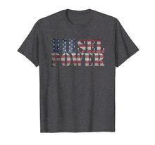 Load image into Gallery viewer, Diesel Power American Flag T-Shirt - Truck Mechanic Gift