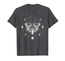 Load image into Gallery viewer, Moon Phases Moth T-shirt Blackcraft Clothing Gift