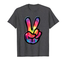 Load image into Gallery viewer, 60s 70s Tie Dye Peace Hand Sign Shirt - Hippie