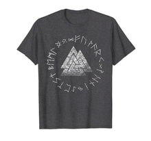 Load image into Gallery viewer, Vikings Valknut and Runes Norse Mythology Distressed t-shirt