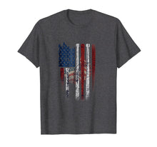Load image into Gallery viewer, American Flag Vintage Baseball Flag T-Shirt, Dad, Mom Tee
