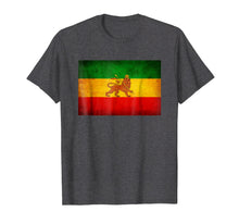 Load image into Gallery viewer, Old Ethiopia Flag shirt Lion of Judah Rasta Reggae T Shirt