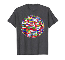Load image into Gallery viewer, Globe of Flags World Map Atlas Tshirt