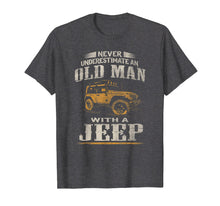 Load image into Gallery viewer, Mens Vintage Never Underestimate an Old Man with Jeeps T shirt
