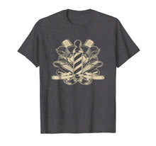 Load image into Gallery viewer, Barbers Pole Scissor Hair barbershop t shirts for gifts