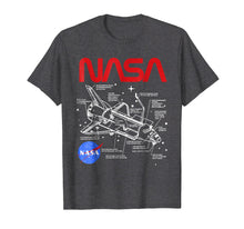 Load image into Gallery viewer, NASA Space Shuttle Schematic Layout Graphic T-Shirt