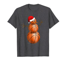 Load image into Gallery viewer, Christmas Basketball Shirt - Basketball Snowman T-Shirt