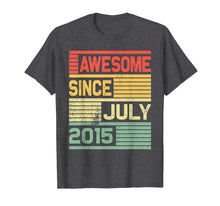 Load image into Gallery viewer, Awesome Since July 2015 Shirt Vintage 4th Birthday Gift Kid