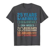 Load image into Gallery viewer, 25 Wedding Anniversary 25th Celebrate T Shirt 300 Months