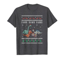 Load image into Gallery viewer, Dino Ugly Christmas Sweater T-Shirt, Xmas Dinosaur Tee