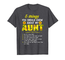 Load image into Gallery viewer, 5 things You Should Know about my Aunt T-shirt Niece Nephew