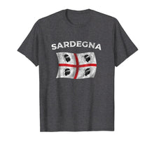 Load image into Gallery viewer, Sardegna Italia - Sardinia Italy Four Moors Flag Tee Shirt