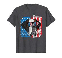 Load image into Gallery viewer, 4th of July Dog Patriotic Saint Bernard Dog with Sunglasses T-Shirt