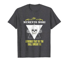 Load image into Gallery viewer, Memento Mori Philosophy Philosopher Skull Book Dark T-Shirt