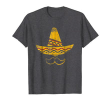 Load image into Gallery viewer, Mustache Mexican Hat T Shirt Cinco De Mayo Party Tee