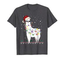 Load image into Gallery viewer, Christmas Llama Santa Hat Ugly Xmas Tree Alpaca Shirt