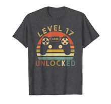 Load image into Gallery viewer, Level 17 Unlocked Vintage T-Shirt Celebrate 17th Wedding