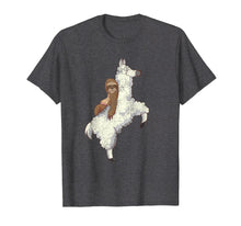 Load image into Gallery viewer, Sloth riding Llama T-Shirt Funny Sleeping Tee