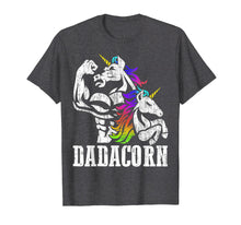 Load image into Gallery viewer, Dadacorn T Shirt Muscle Unicorn Dad Baby Fathers Day Gift