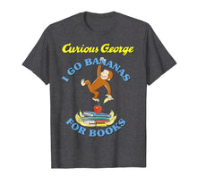 Load image into Gallery viewer, Curious George I Go Bananas For Books Book Stack Graphic Tee