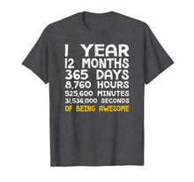 Load image into Gallery viewer, 1st Birthday 1 Year Old Being Awesome Anniversary T-Shirt