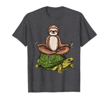 Load image into Gallery viewer, Sloth Riding Turtle Meditation Slow Down & T Shirt Design