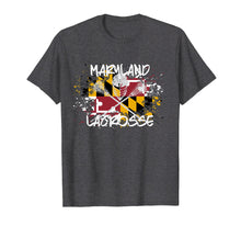 Load image into Gallery viewer, Maryland Lacrosse T-shirt for Dad Sticks Crossed LAX Flag