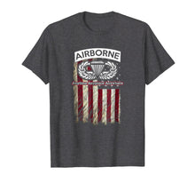 Load image into Gallery viewer, Airborne Paratrooper T-shirt Black Jump Wings Airborne Tab