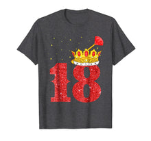 Load image into Gallery viewer, 18th Birthday Boy Gold Crown 18 Years old T-Shirt Gifts