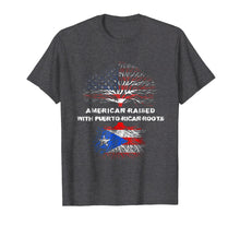 Load image into Gallery viewer, American Raised with Puerto Rican Roots USA Flag T-Shirt