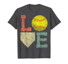 Load image into Gallery viewer, Girls Love Softball Shirt Mom Women Distressed Ball T-shirt
