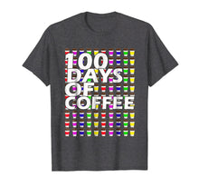 Load image into Gallery viewer, Coffee Teacher Shirt 100 Coffee Cups 100th Day School