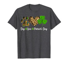 Load image into Gallery viewer, Dog Love Leopard Heart Shamrock Dog Lover St Patrick's Day T-Shirt-730862