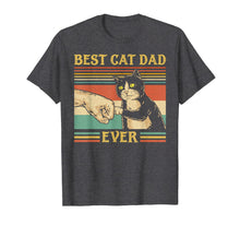 Load image into Gallery viewer, Best Cat Dad Ever Paw Fist Bump Fit Vintage Retro Gift Men T-Shirt-933880