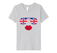 Load image into Gallery viewer, British Sunglasses Lips Flag T-Shirt United Kingdom Flags UK
