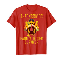 Load image into Gallery viewer, Thanksgiving Family Dinner Survivor Turkey Funny T-Shirt